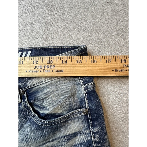 RGSTR Jeans Mens 31x30 Blue Distressed Repair Patch Slim Skinny Stretch Denim - Picture 11 of 16